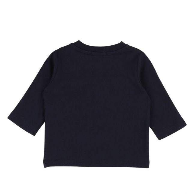 Baby Navy Multi Logo L/s T Shirt