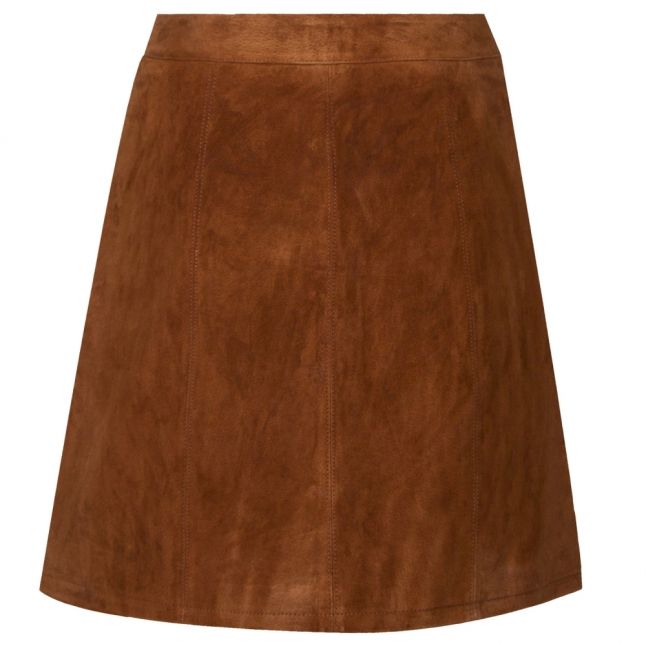 Womens Oak Brown Vibotini Suede Skirt