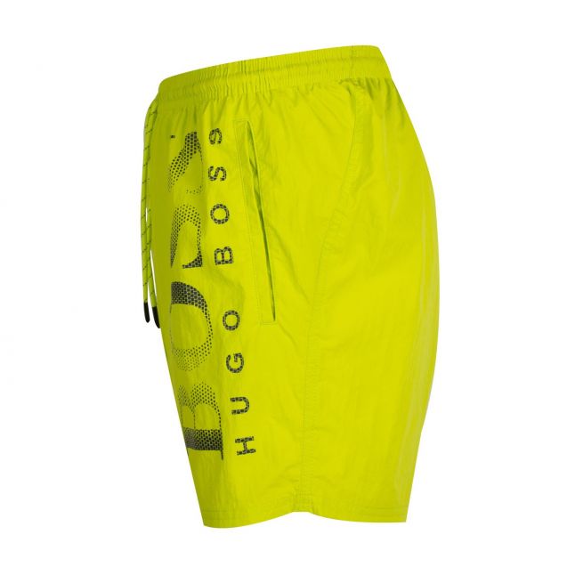 Mens Lime Octopus Side Logo Swim Shorts