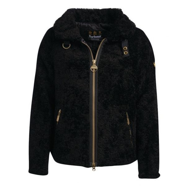 Womens Black Langstone Casual Teddy Jacket