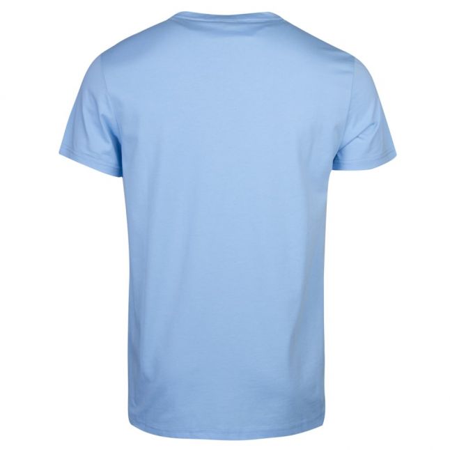 Mens Light Blue Big Logo Beach S/s T Shirt