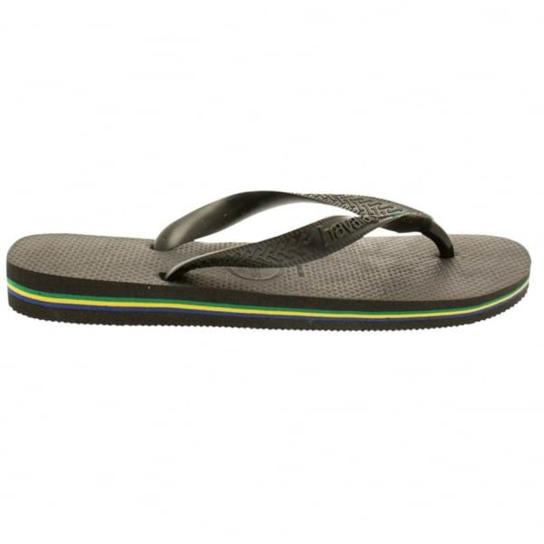 Womens Black Brasil Flip Flops