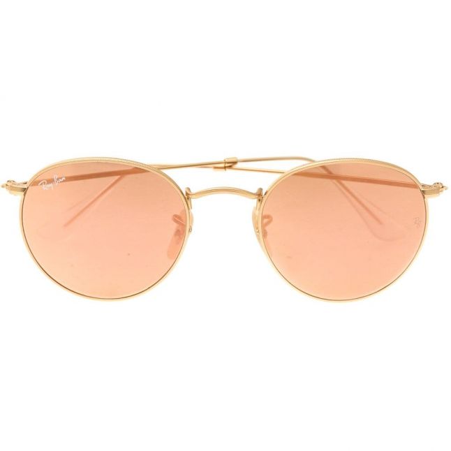 Gold Mirror RB3447 Round Metal Sunglasses