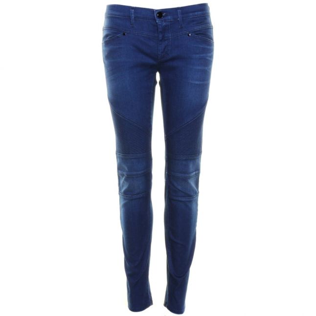 Womens Blue Winaryde Biker Skinny Fit Jeans