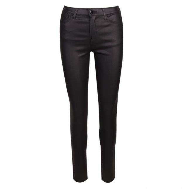 Womens Black J20 Coated Mid Rise Skinny Jeans