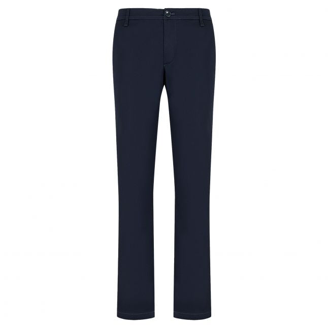 Mens Navy Branded Chino Trousers