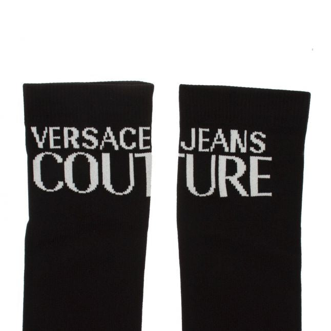 Mens Black Branded Sports Socks