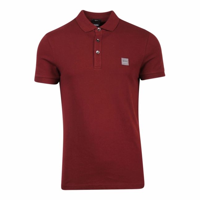 Casual Mens Burgundy Passenger Slim Fit S/s Polo Shirt