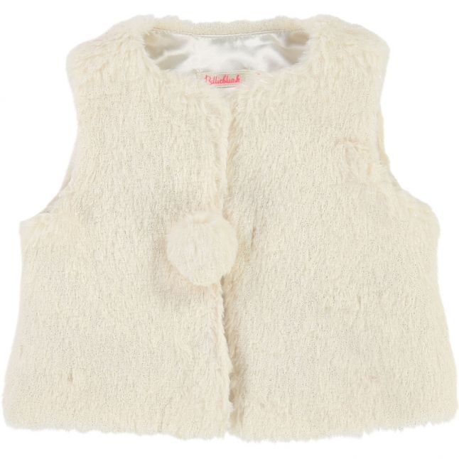 Baby White Faux Fur Gilet