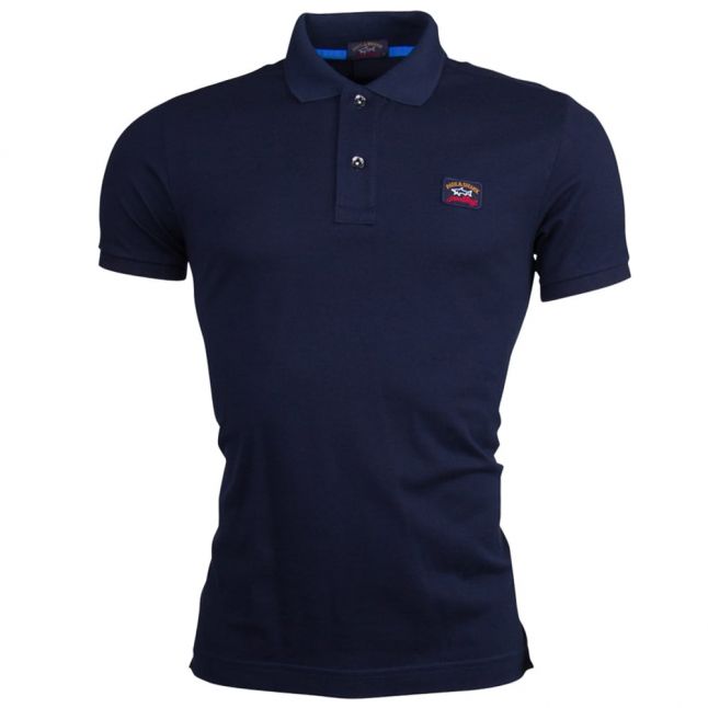 Mens Blue Shark Fit S/s Polo Shirt