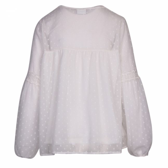 Womens Cloud Dancer Viedee Embroidered Blouse