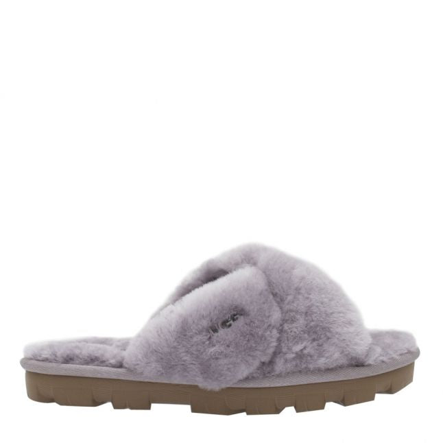 Womens Soft Amethyst Fuzzette Slide Slippers