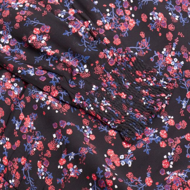 Womens Black Vinadeen Floral Midi Dress