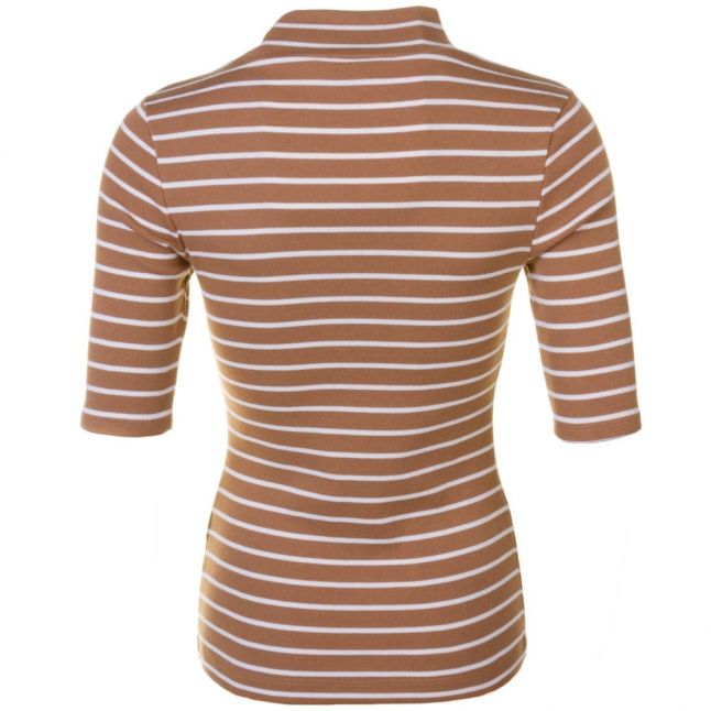 Womens Manuka & Classic Cream Duty Stripe S/s Polo Top