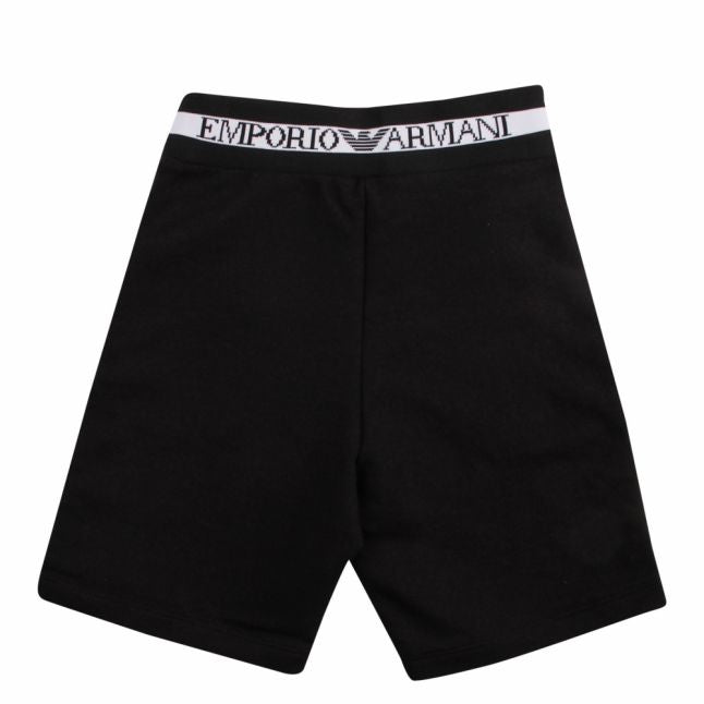 Boys Black Mesh Trim Sweat Shorts