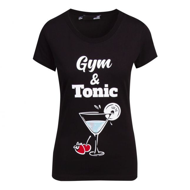 Womens Black Gym & Tonic S/s T Shirt