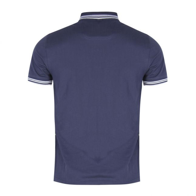 Athleisure Mens Navy Paul Tipped Slim S/s Polo