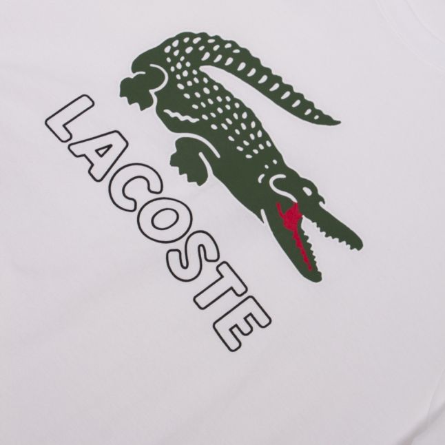 Mens White Big Croc Regular Fit S/s T Shirt