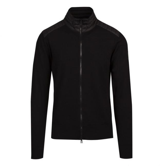 Mens Black Kelby Zip Through Cardigan