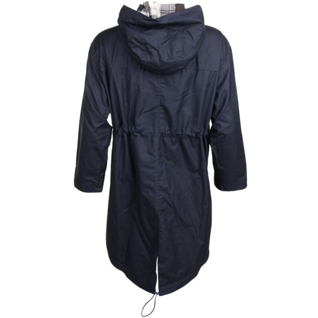 Heritage Womens Navy Waxed Rain Parka