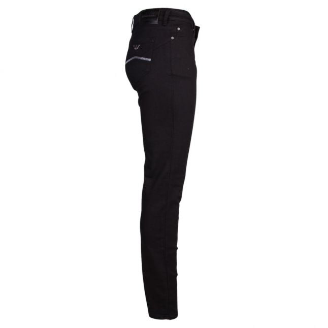 Womens Black J23 Mid Rise Push Up Skinny Fit Jeans