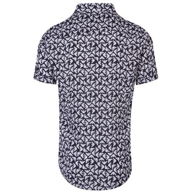 Mens Black Multi Logo Print S/s shirt