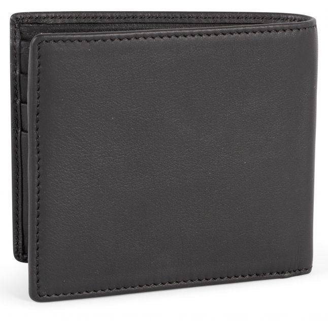 Mens Vivienne Westwood Black Injected Orb Leather Wallet