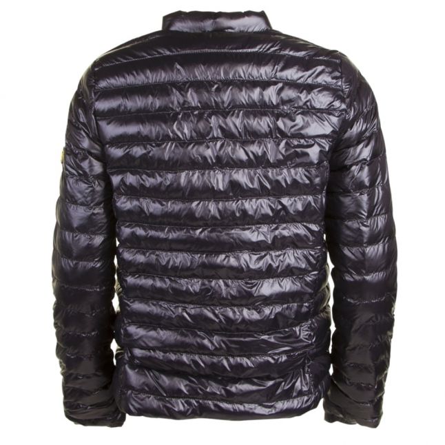 Womens Black Lapper Quilted Jacket