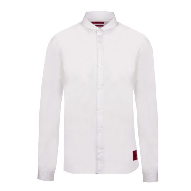 Mens White Ero3-W Extra Slim Fit L/s Shirt