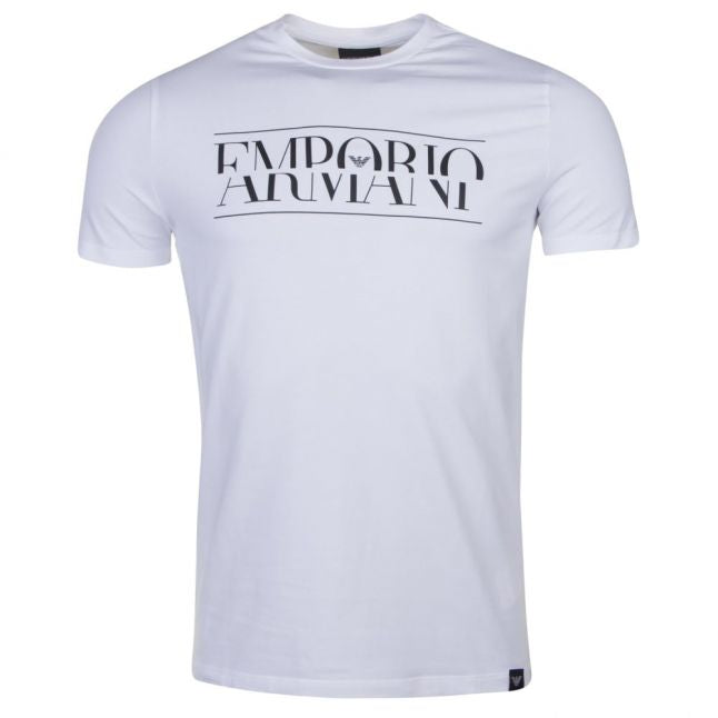 Mens White Chest Logo S/s T Shirt