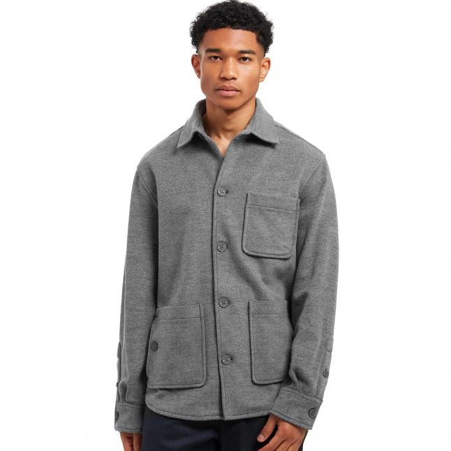 Mens Sealskinz Grey Marl Fleece Overstrand Overshirt