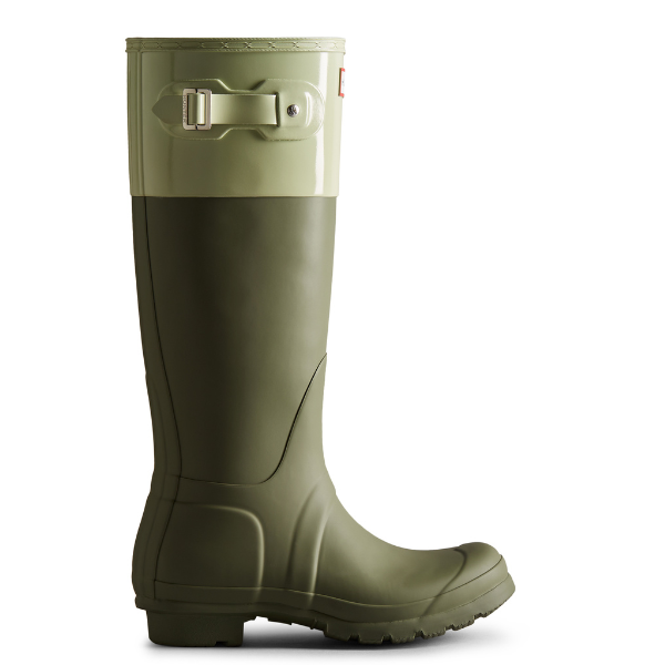 Womens Lichen Green/Muffled Green Tall Colour Block Boot