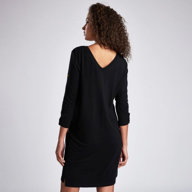 Womens Black Ronda Midi Dress