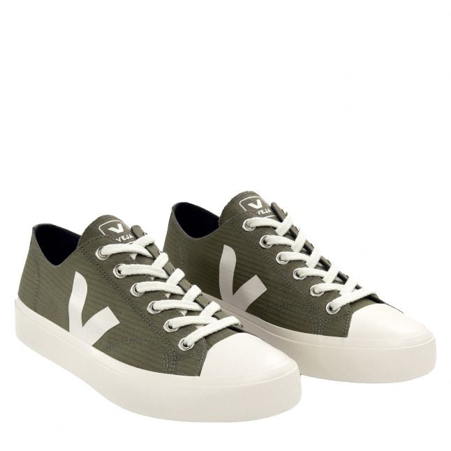 Mens Veja Khaki/Pierre Wata II Low Canvas Trainers