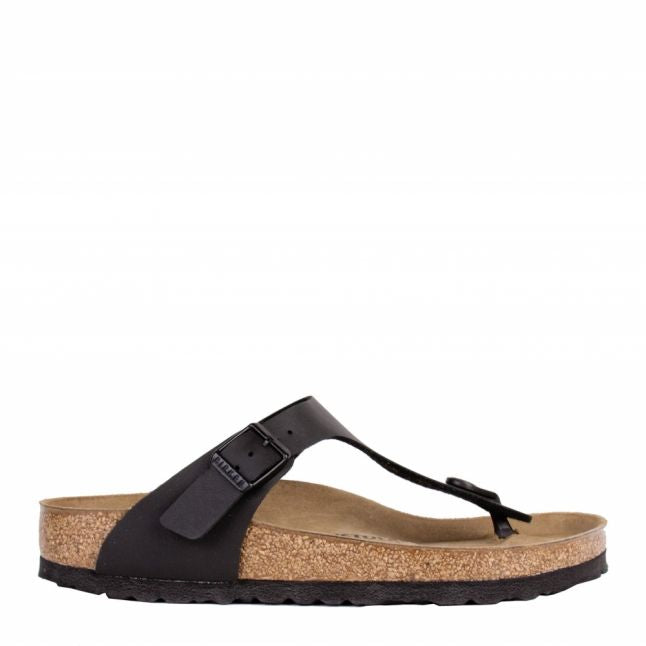 Womens Black Gizeh Birko-Flor Toe-Post Sandals