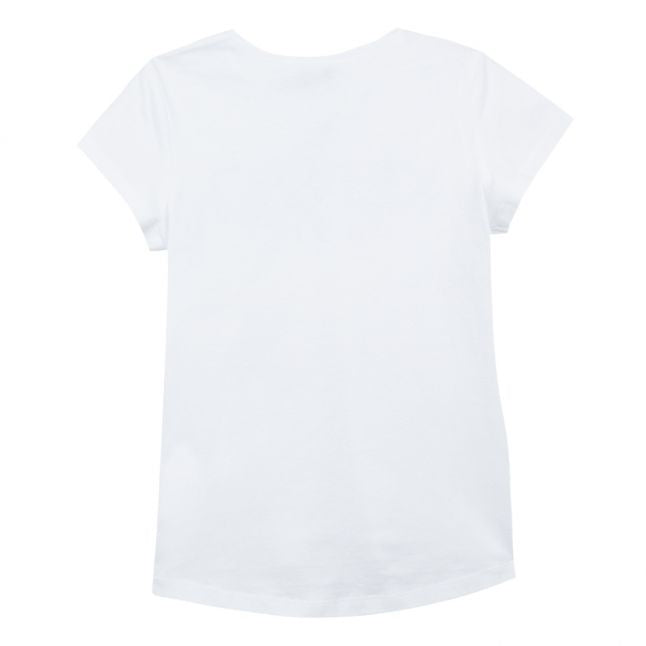 Girls Optical White Cosmic Logo S/s T Shirt