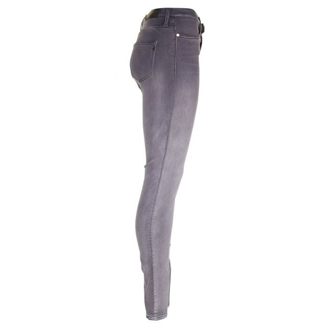 Womens Grey Super High Rise Touch Skinny Fit Jeans