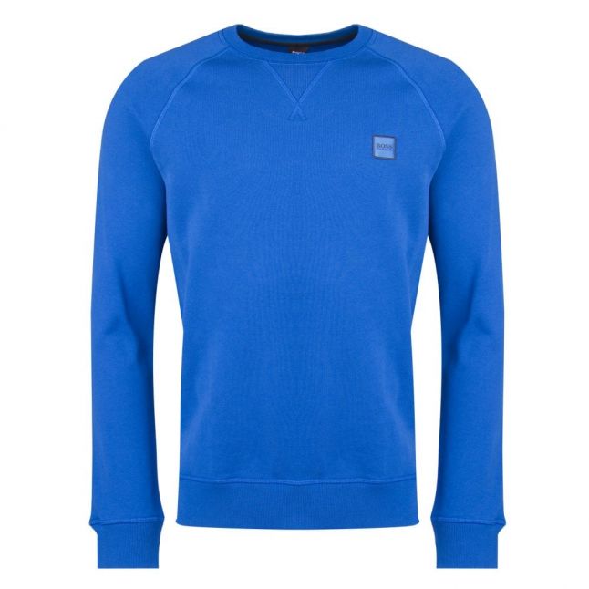 Casual Mens Bright Blue Wyan Crew Sweat Top