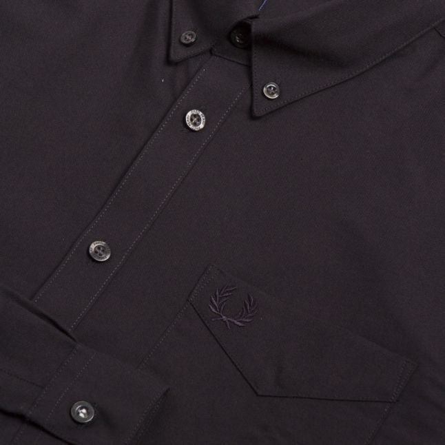 Mens Black Classic Oxford L/s Shirt