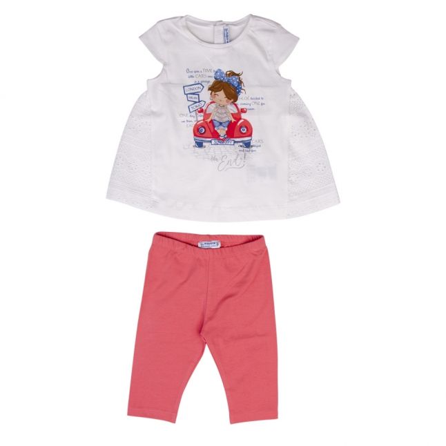 Infant Geranium Crochet T Shirt & Leggings Set