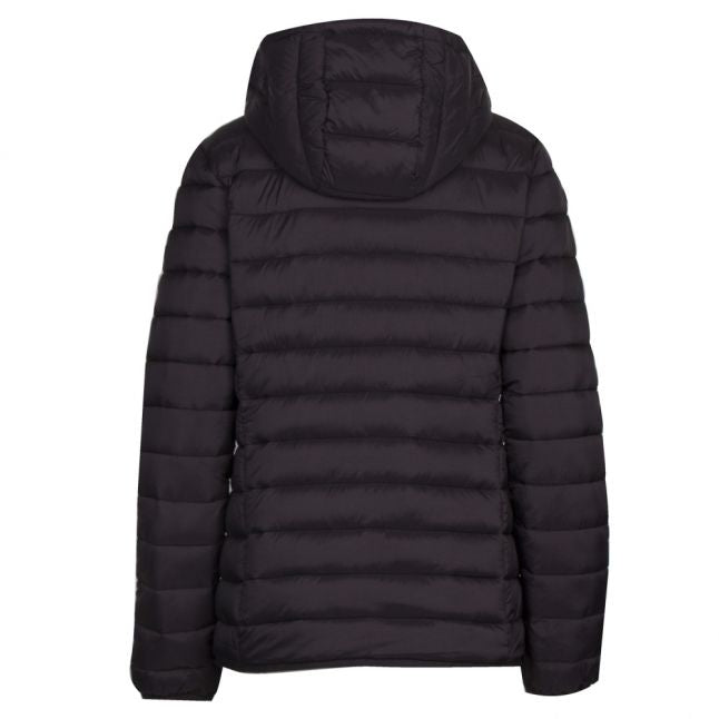 Womens Tommy Black Quilted Hood Jacket