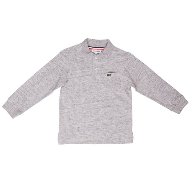 Boys Silver L/s Polo Shirt