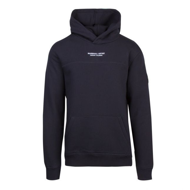 Mens Navy Siren Hooded Sweat Top