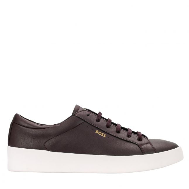 Mens Dark Red Belwar Tenn Trainers