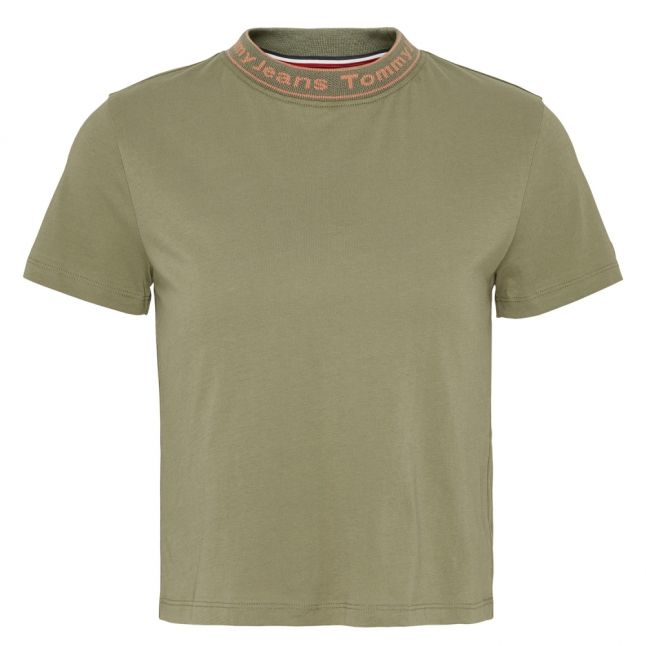 Womens Olive Tree Branded Neck S/s T Shirt