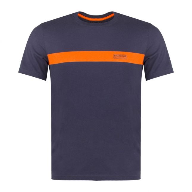 Mens Navy Line S/s T Shirt