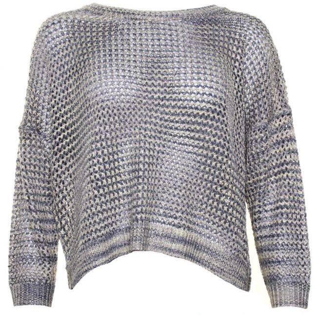 Womens Multi Melange Lurex Shimmer Mesh Jumper