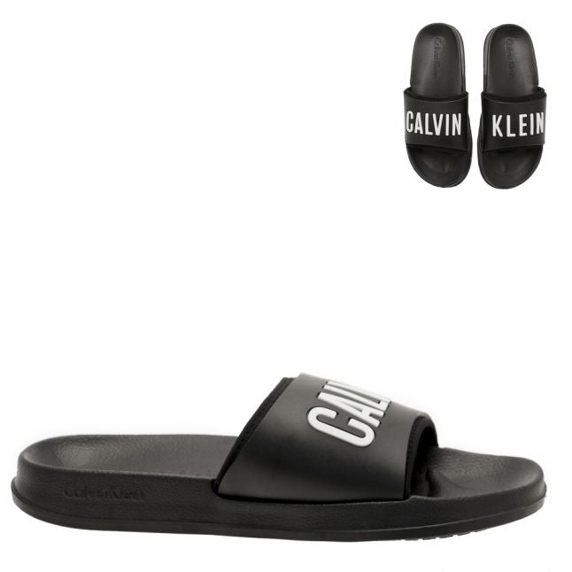 Black Logo Pool Slides