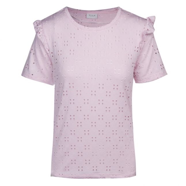 Womens Lilac Snow Vimsa Broderie Anglaise S/s T Shirt