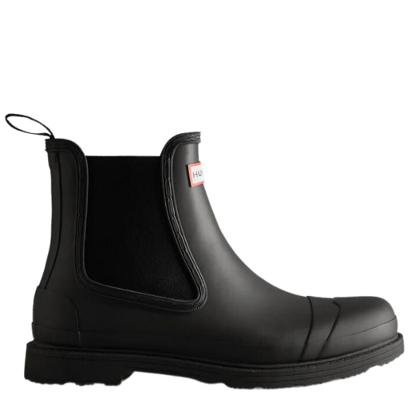 Womens Hunter Black Commando Chelsea Boots